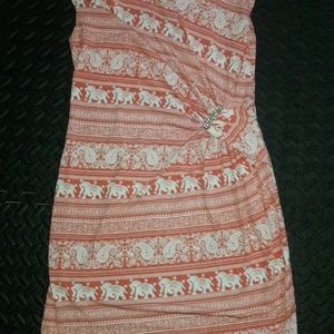 An Indian art filled one piece dress.